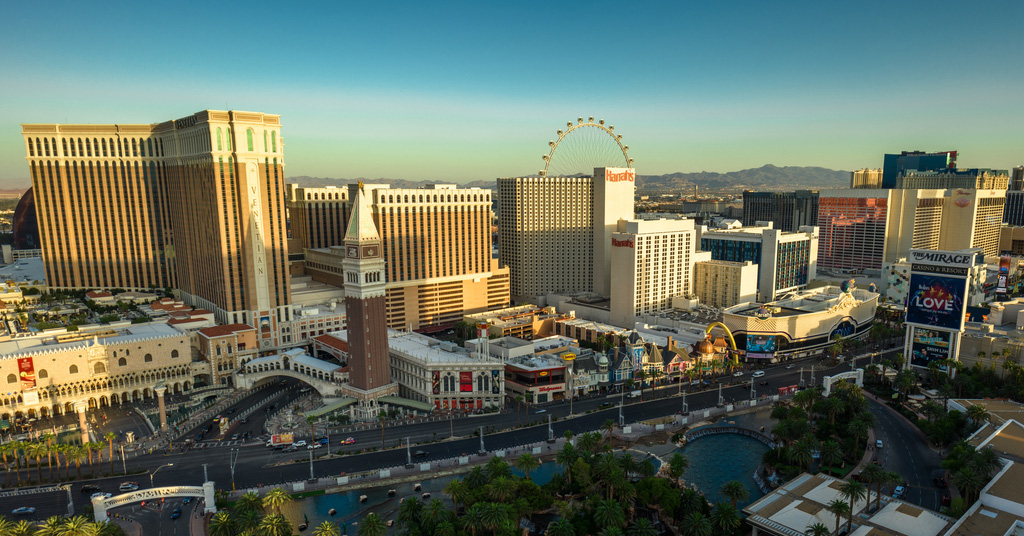 a close up of a train yard in Las Vegas Strip